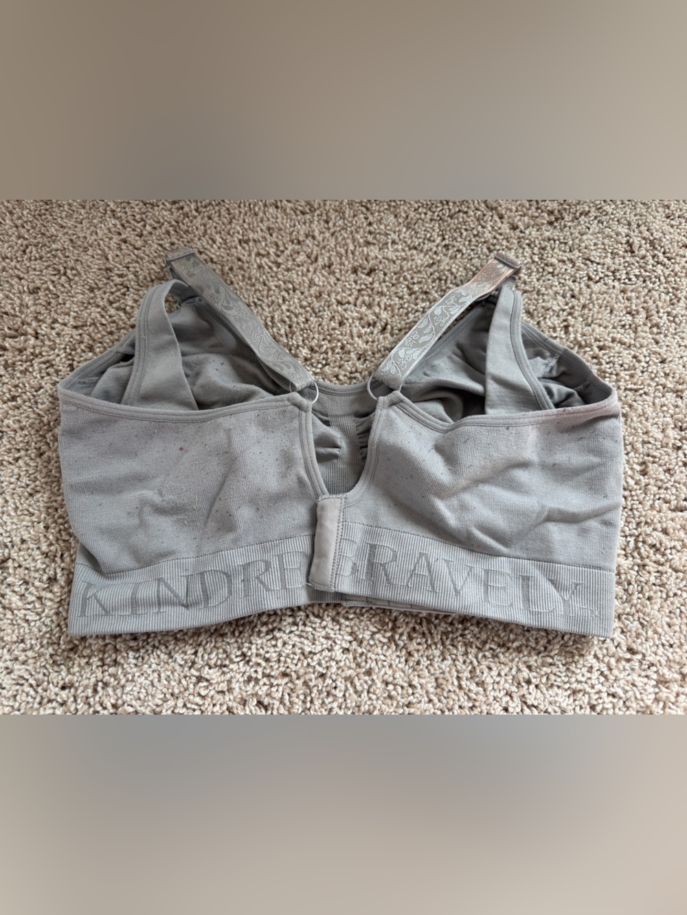 Kindred Bravely Light Gray Seamless Nursing Sports Bra medium busty